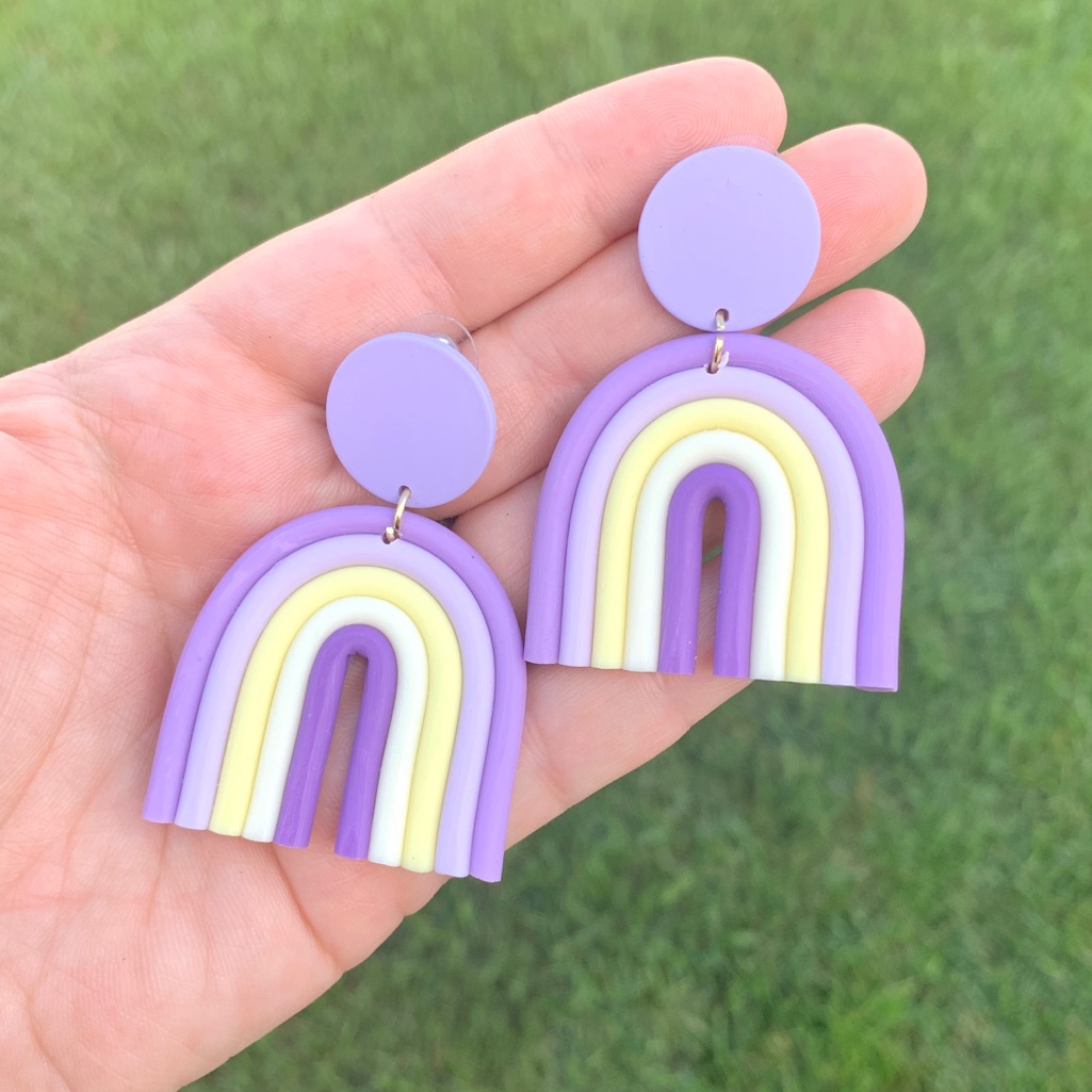 Ronnie Rainbow Earrings Purple